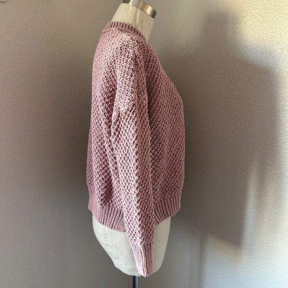 Madewell Austen Sweater In Pink Color Sz S - Picture 6 of 9